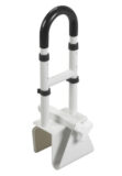 image of adjustable clamp-on bathtub safety rail
